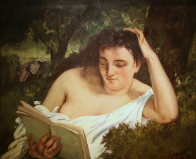 A Young Woman Reading by Gustave Courbet